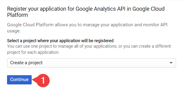 Create Google Analytics Client ID and Secret Client 1